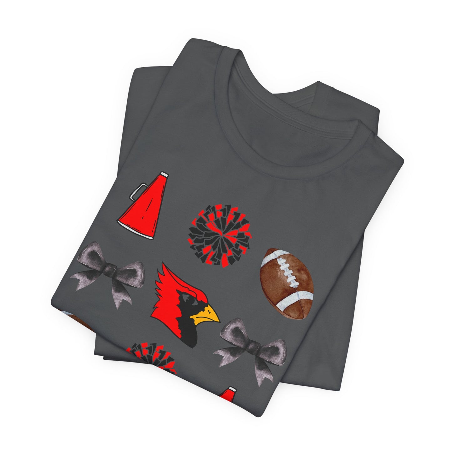 Bridge City High School Spirit T-Shirt | Cardinals Mascot Cheer Football Game Day Tee | Red & Black School Pride Shirt