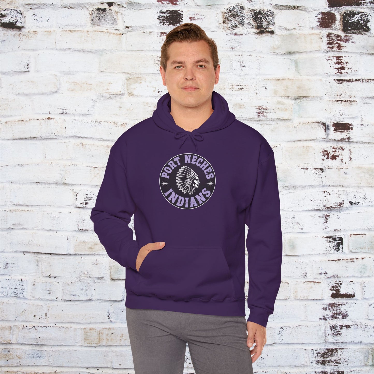 Port Neches Indians Hoodie - Unisex Heavy Blend™ Sweatshirt