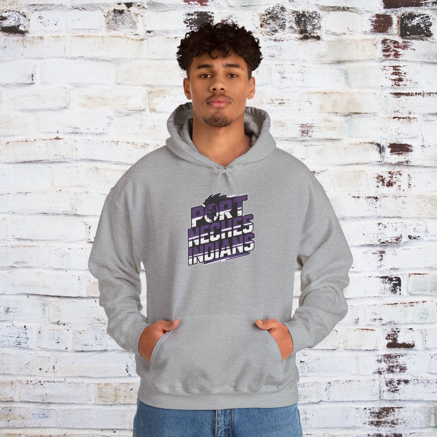 Port Neches Indians Unisex Heavy Blend Hoodie - Comfortable and Stylish Sweatshirt